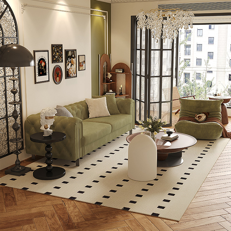 ArclineHome American Light Luxury Sofa Buckle Small Living Room Sofa